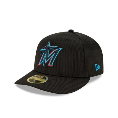 Sapca New Era Miami Marlins MLB Clubhouse Collection Low Profile 59FIFTY Fitted - Negrii